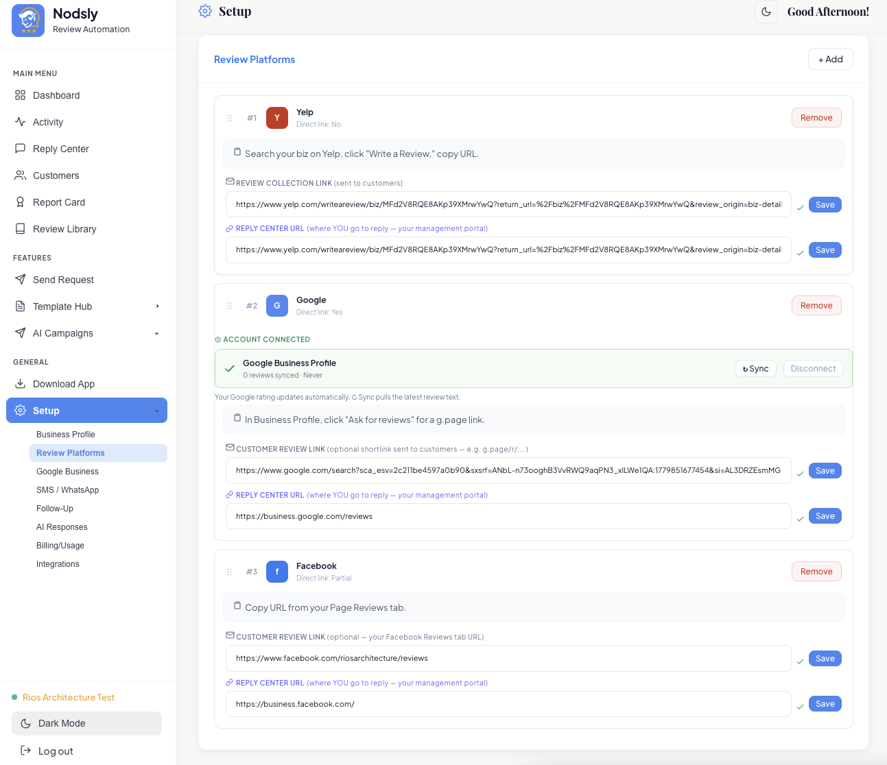 Review Platforms